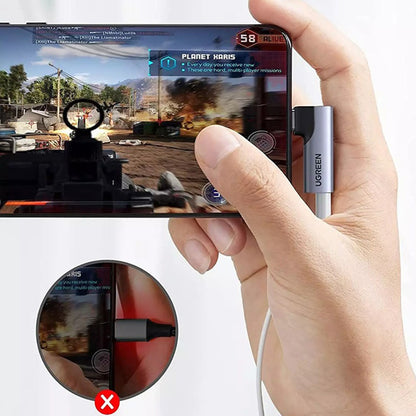 Audio adapter USB-C - 3.5mm UGREEN CM460 (20194) Kutni, Sivi