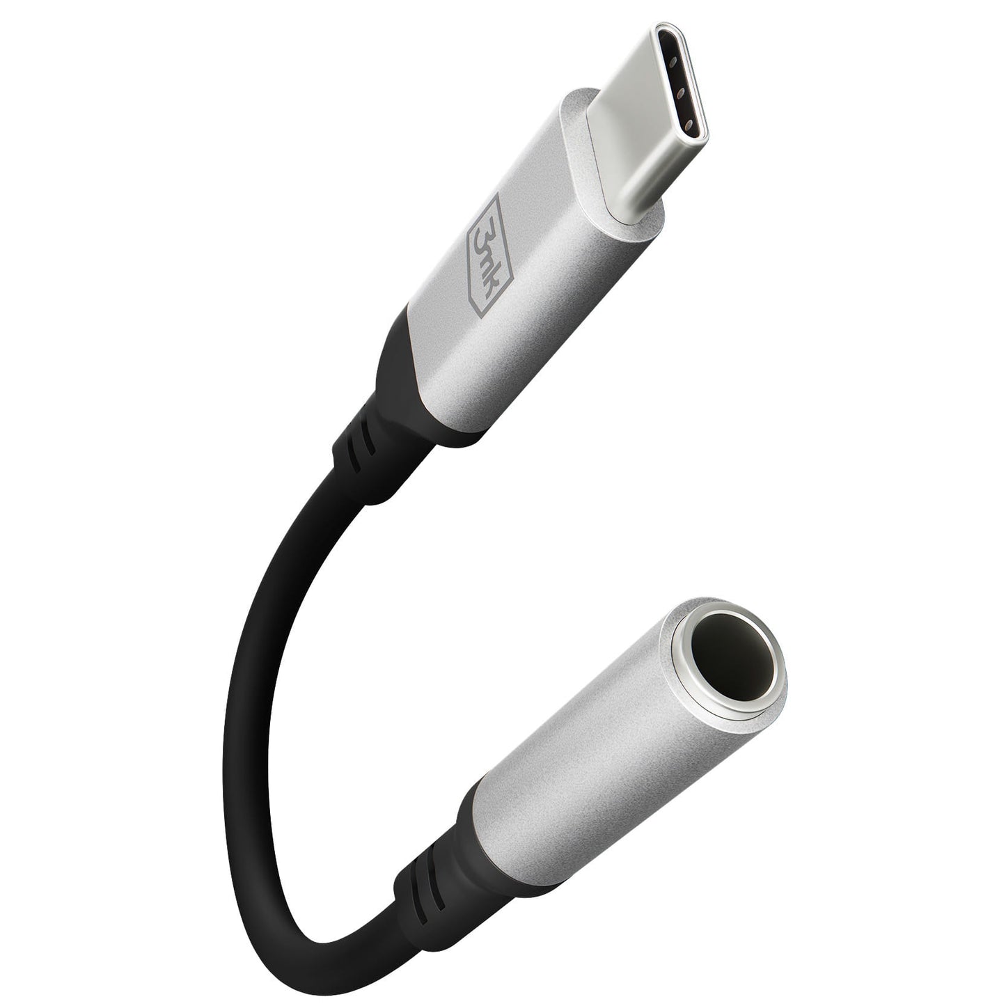 USB-C audio adapter - 3.5mm 3MK, Srebrni