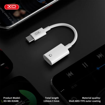 Audio Adapter USB-C - Lightning XO Design NB-R268B, Bijeli