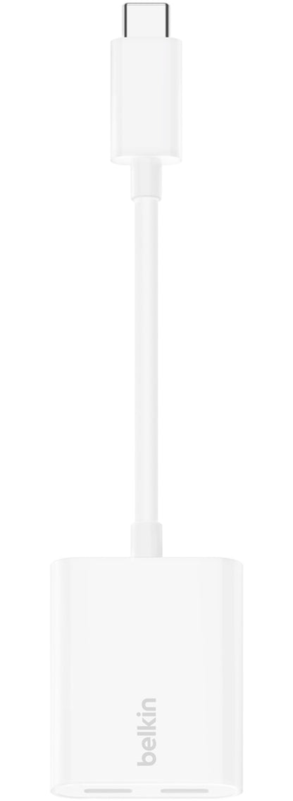 USB-C - USB-C / USB-C Belkin RockStar audio adapter, bijela F7U081btWH