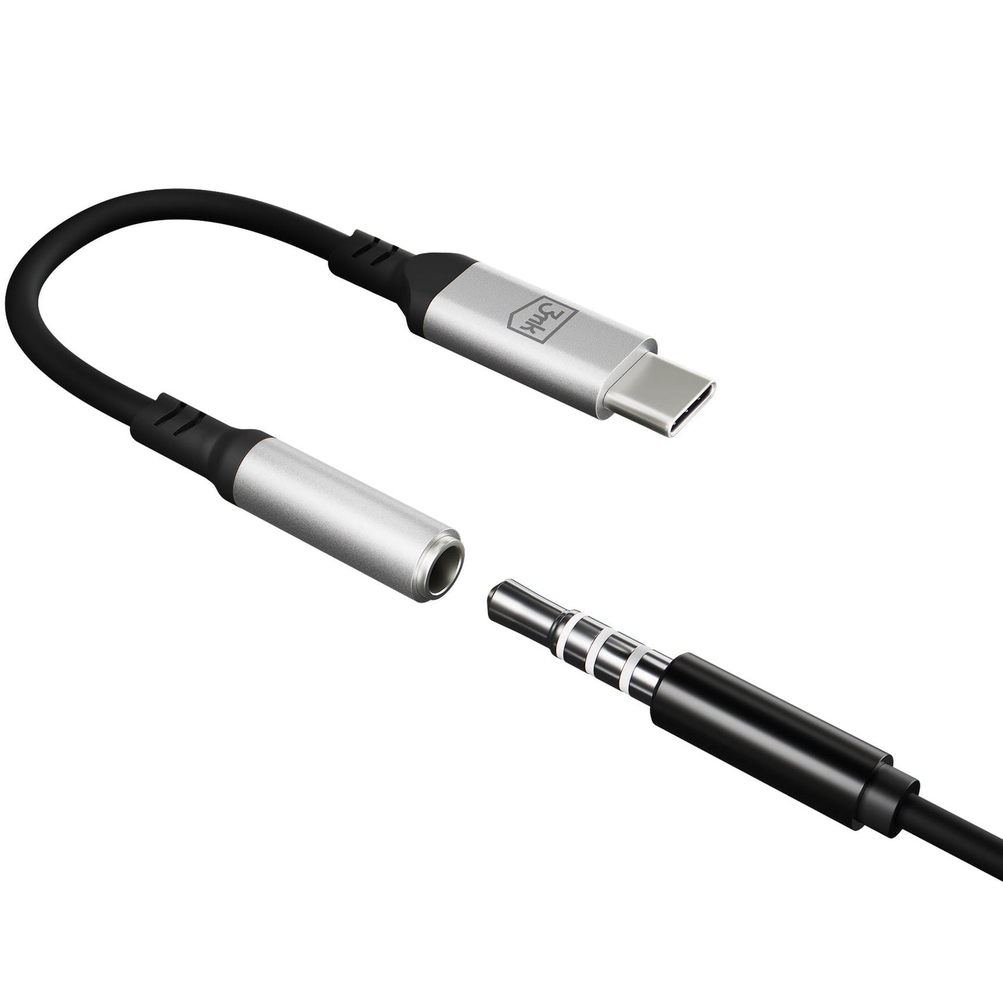 USB-C audio adapter - 3.5mm 3MK, Srebrni