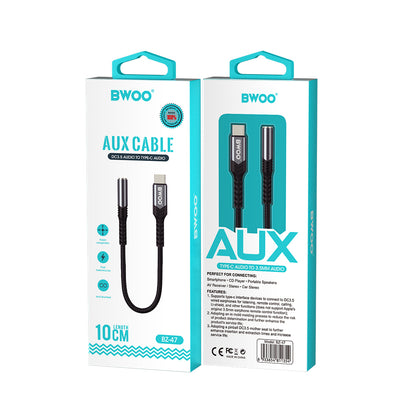 Audio adapter USB-C - 3.5mm BWOO BZ47, Crni
