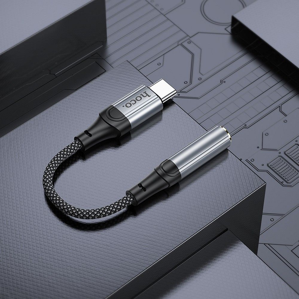 Audio adapter USB-C - 3.5mm HOCO LS36, Sivi