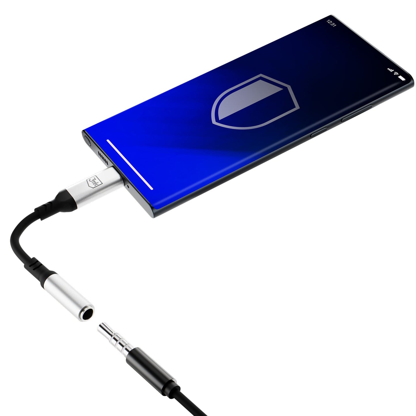 USB-C audio adapter - 3.5mm 3MK, Srebrni