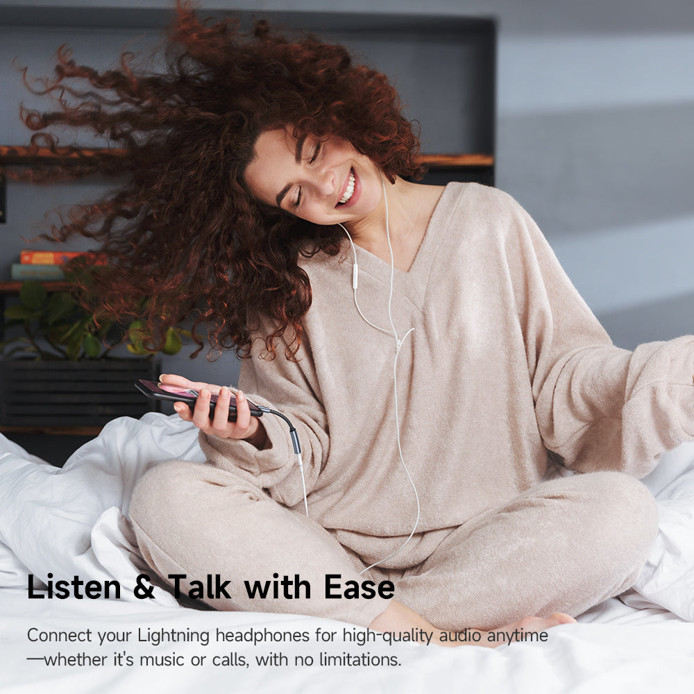 Audio adapter USB-C - Lightning McDodo CA-4870, Sivi