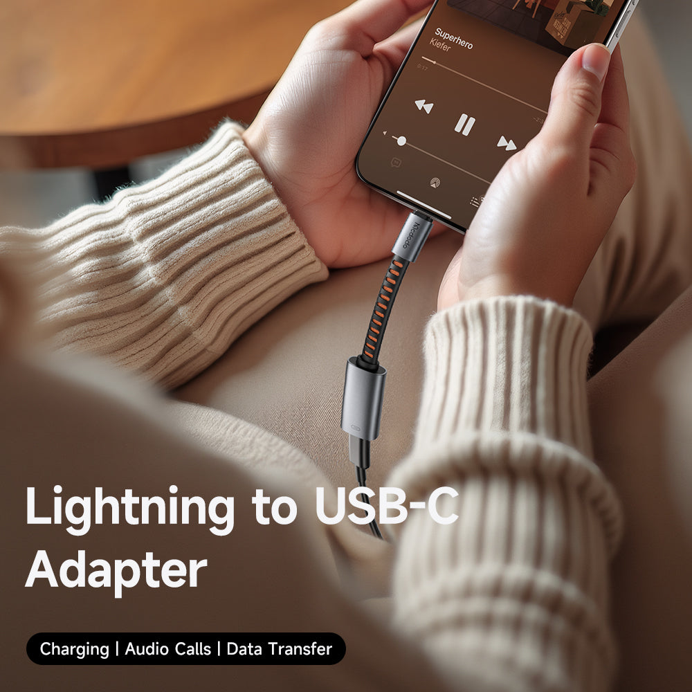 Audio adapter USB-C - Lightning McDodo CA-4870, Sivi
