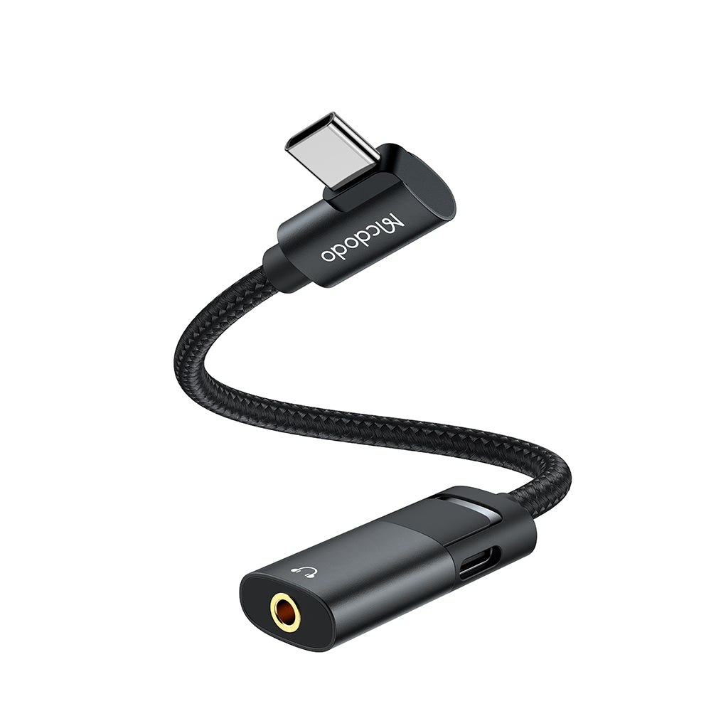 Audio adapter USB-C - USB-C / 3.5mm McDodo CA-1880, Crni