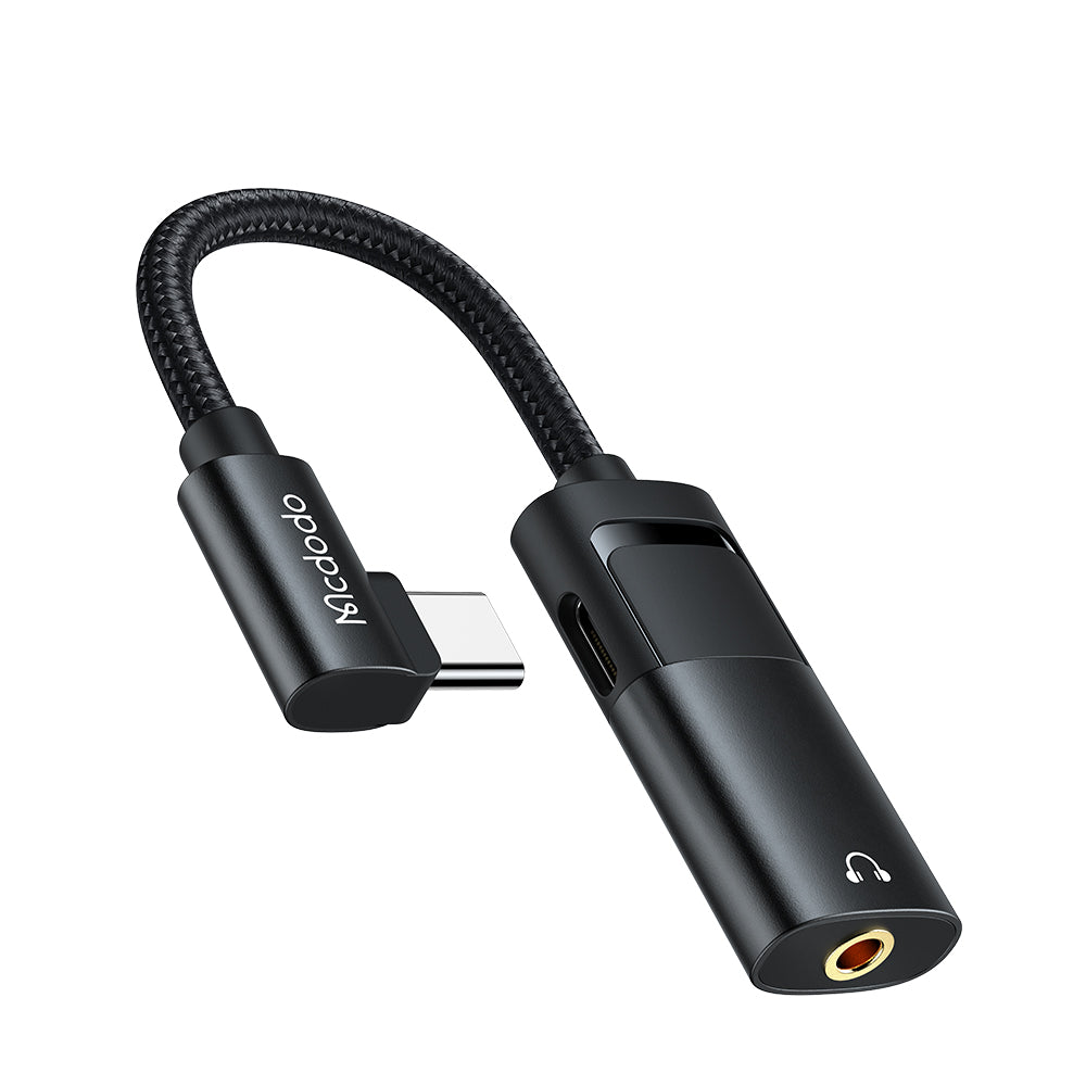 Audio adapter USB-C - USB-C / 3.5mm McDodo CA-1880, Crni
