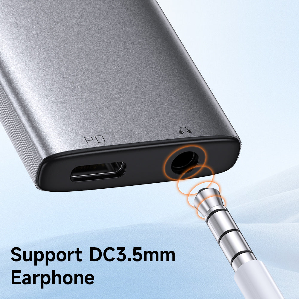Audio adapter USB-C - USB-C / 3.5mm McDodo CA-5050 Wales, Sivi