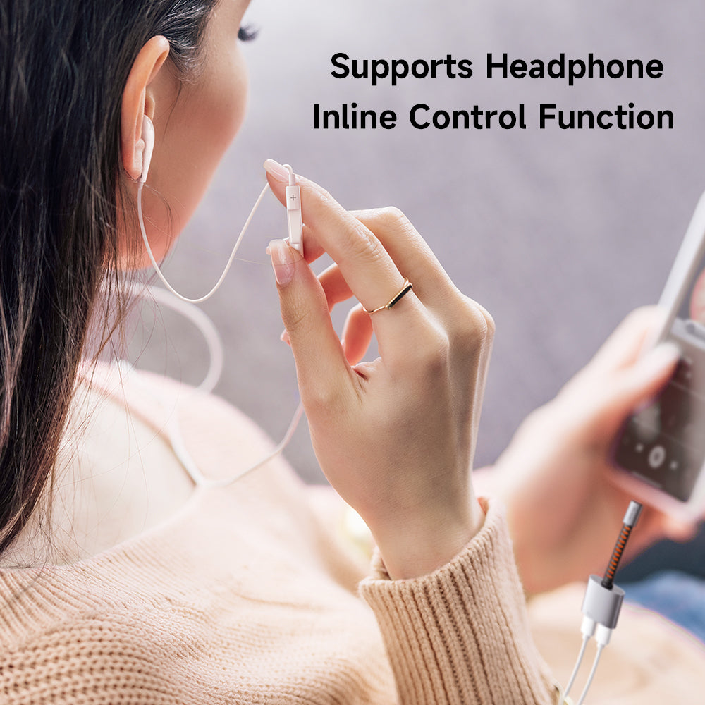 Audio adapter USB-C - USB-C / USB-C McDodo CA-3370, Sivi