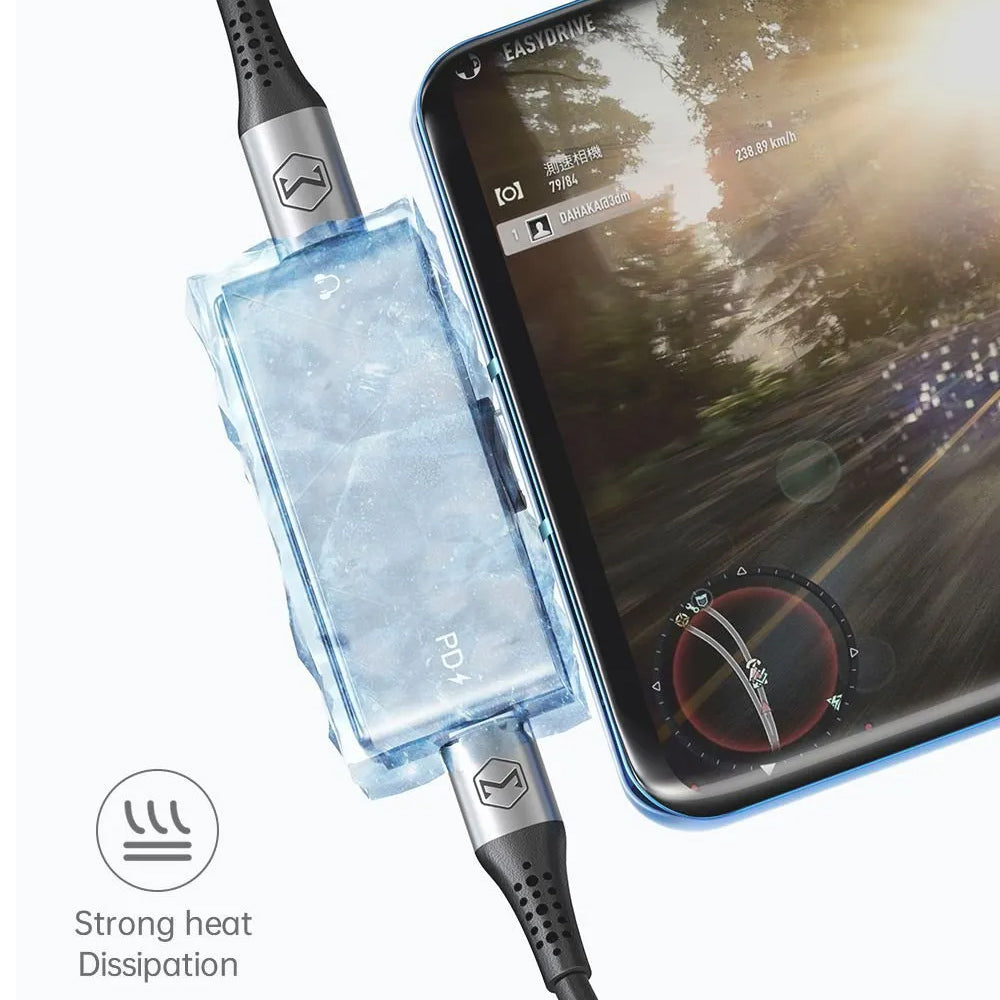 Audio adapter USB-C - USB-C / USB-C McDodo CA-7670, Crni