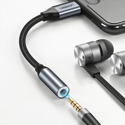 Audio adapter USB-C - 3.5mm UGREEN AV142, Sivi