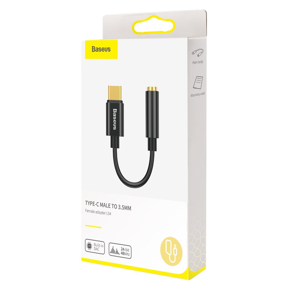 Audio adapter USB-C - 3.5mm Baseus L54, Crni CATL54-01