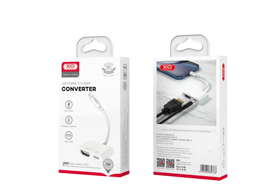 Audio i Video Adapter Lightning - HDMI / Lightning XO Design HUB005, Bijeli