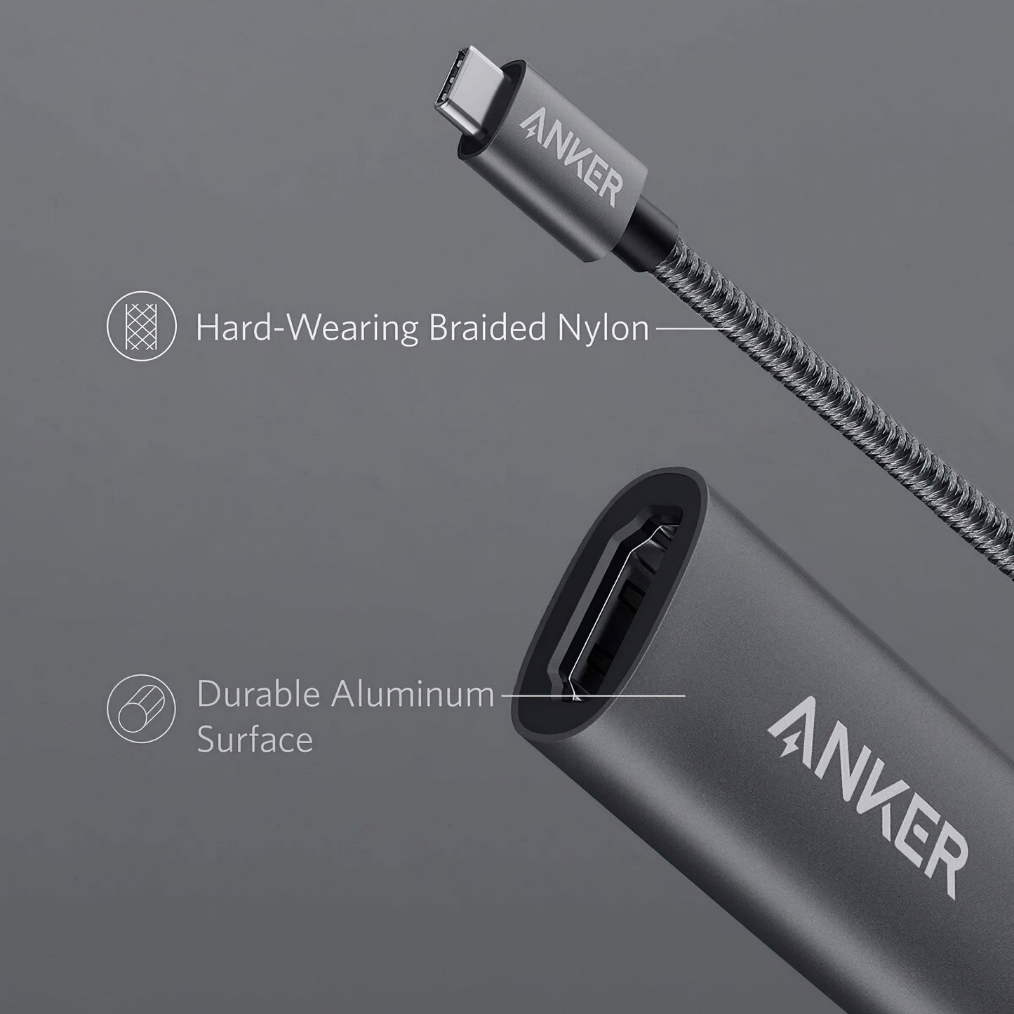 Audio i Video Adapter USB-C - HDMI Anker PowerExpand+, Sivi A83120A1