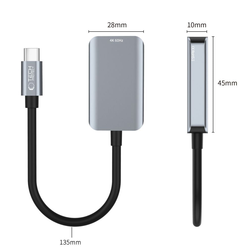 Audio i Video USB-C - HDMI Tech-Protect Ultraboost adapter, Crni