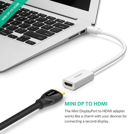 Video adapter UGREEN MD112 (10461), MiniDisplayPort - HDMI, Crni