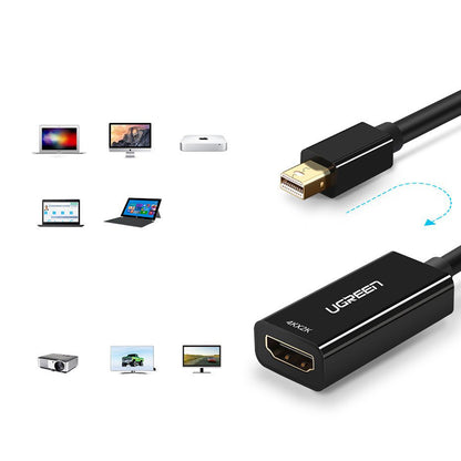 Video adapter UGREEN MD112 (10461), MiniDisplayPort - HDMI, Crni