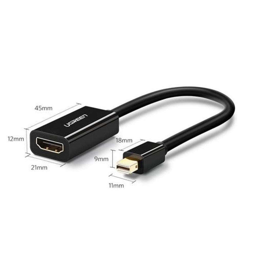 Video adapter UGREEN MD112 (10461), MiniDisplayPort - HDMI, Crni