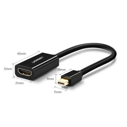 Video adapter UGREEN MD112 (10461), MiniDisplayPort - HDMI, Crni