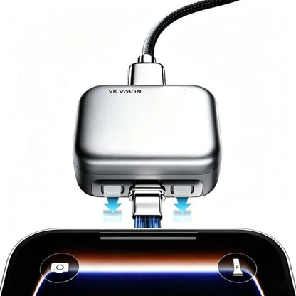 Auto Adapter Disconnect USB-C Forward KH-51 za Napajanje s Automatskim Isključivanjem i Zaštitom Baterije, Srebrni