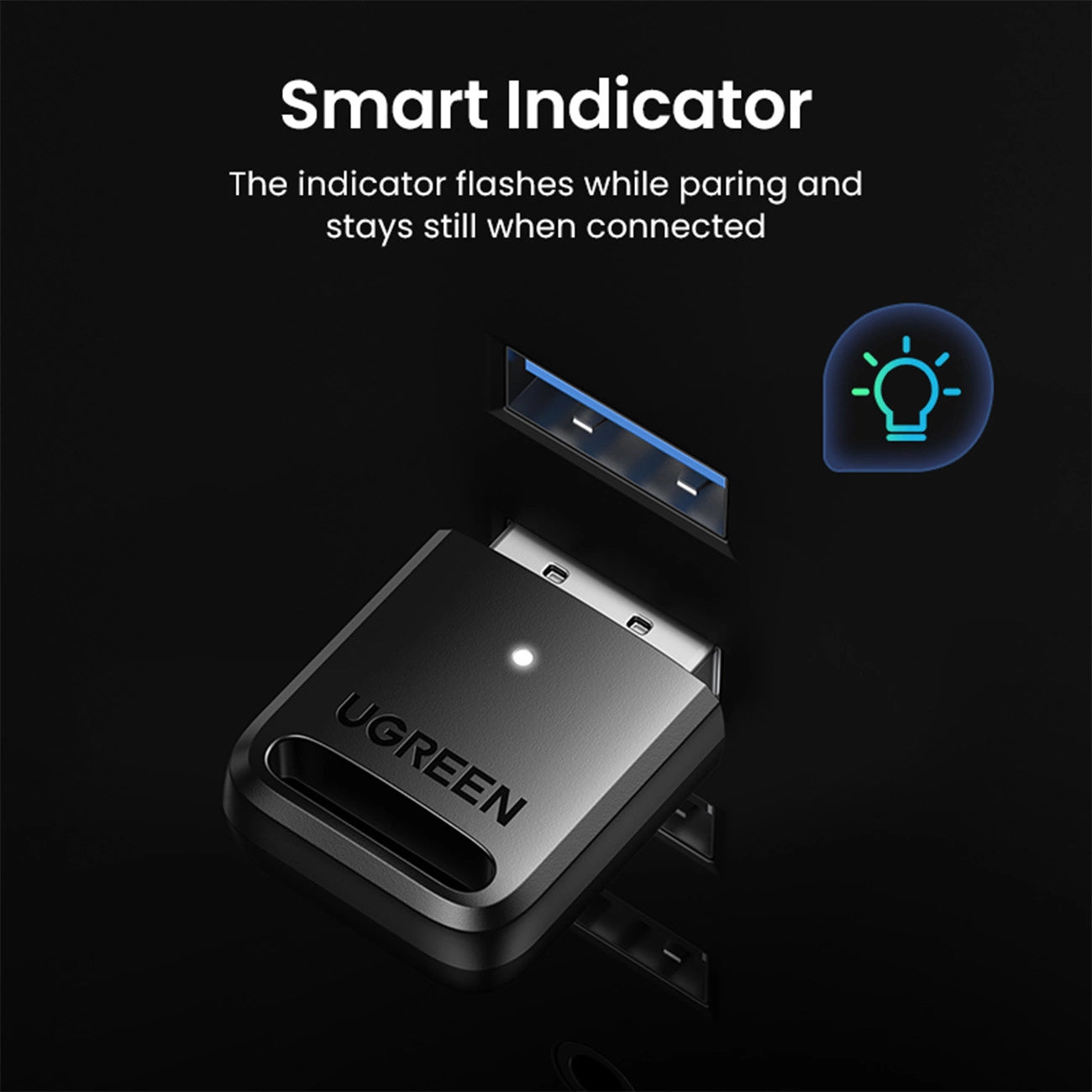 Bluetooth USB adapter UGREEN CM390-2, Crni