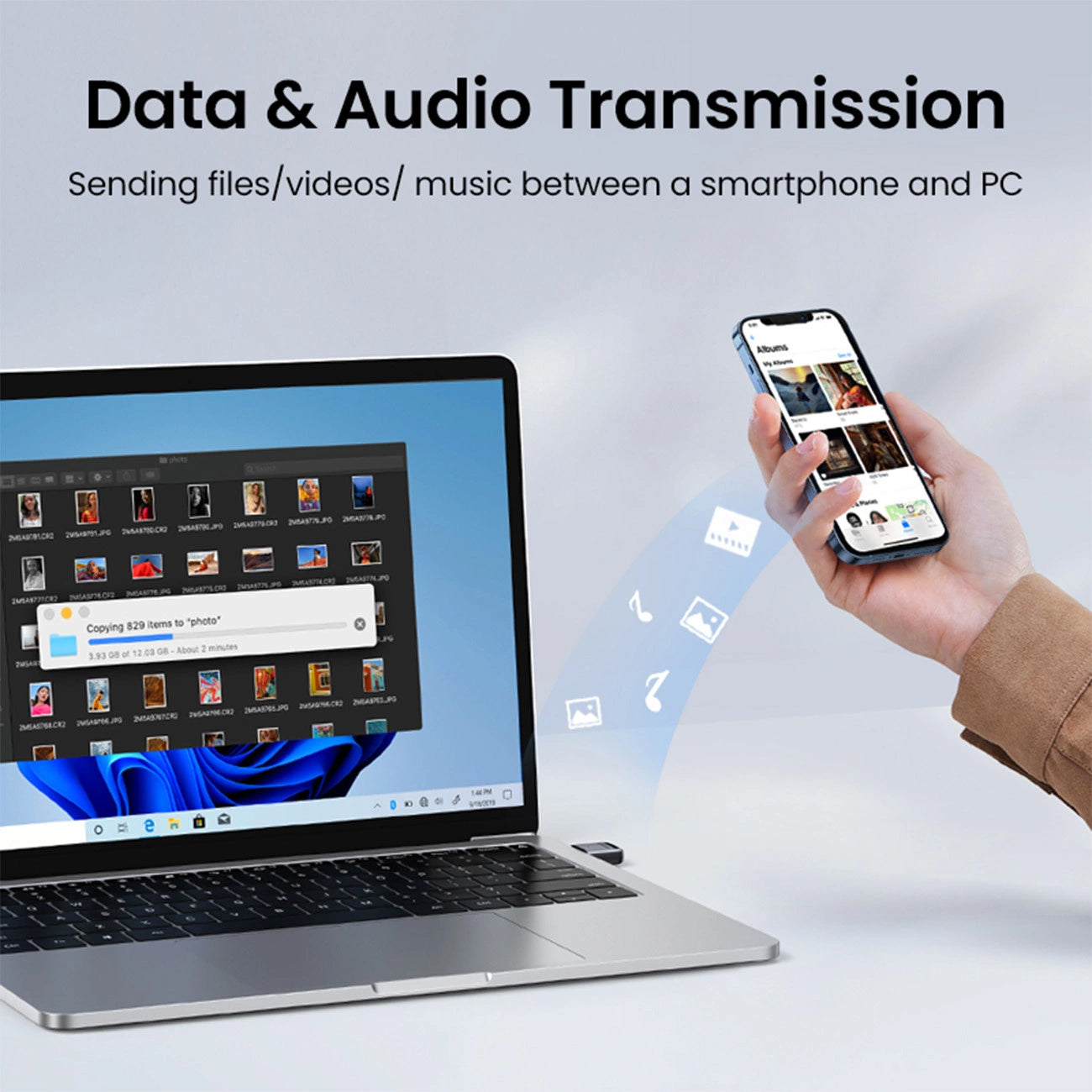 Bluetooth USB adapter UGREEN CM390-2, Crni