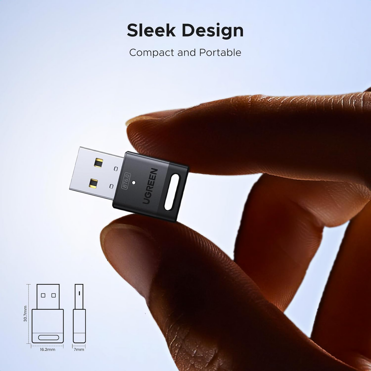Bluetooth USB adapter UGREEN CM748 (75073), Crni