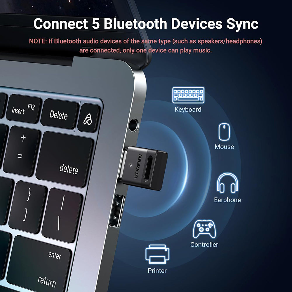 Bluetooth USB adapter UGREEN CM591 (35995), Crni