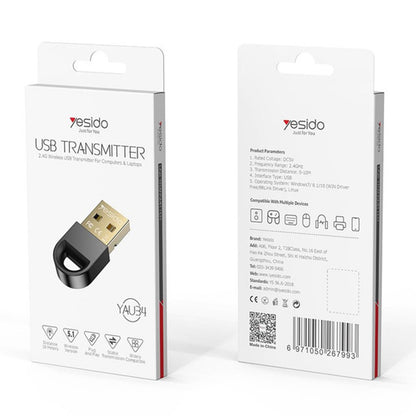 Bluetooth USB adapter Yesido YAU34, Crni