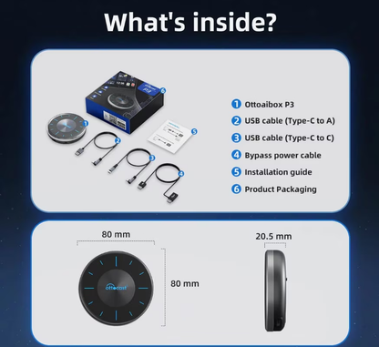 Bežični adapter Carplay / Android Auto Ottocast OttoAibox P3 za Apple iPhone / Android Series PCS46