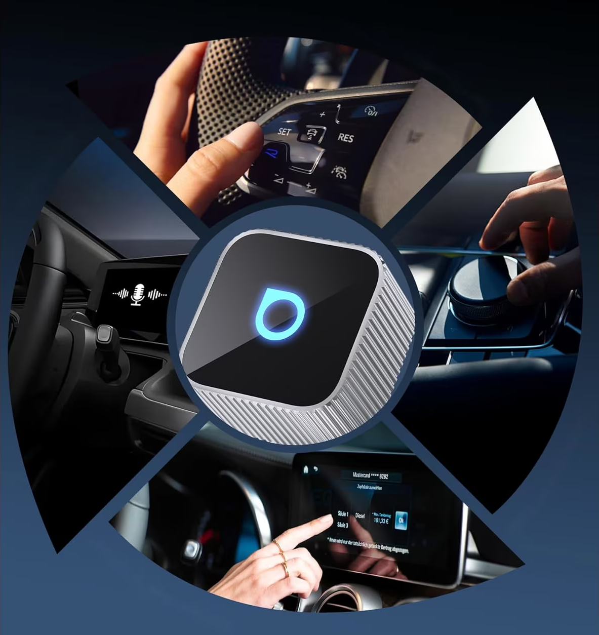 Adaptor Carplay / Android Auto Wireless Ottocast Mini Cube Style B za Apple iPhone / Android seriju CP88-T2