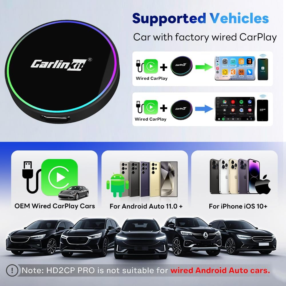 Adaptor Carplay / Android Auto Wireless Carlinkit HD2CP Pro za Apple iPhone / Android seriju