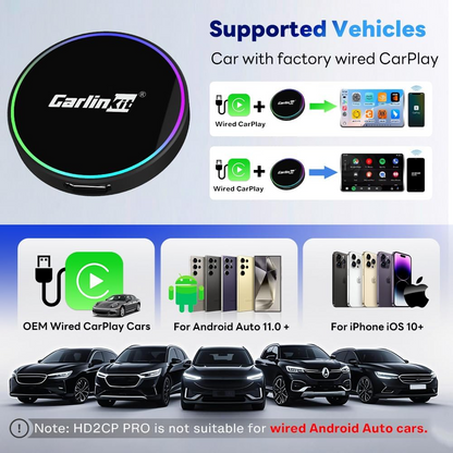 Adaptor Carplay / Android Auto Wireless Carlinkit HD2CP Pro za Apple iPhone / Android seriju