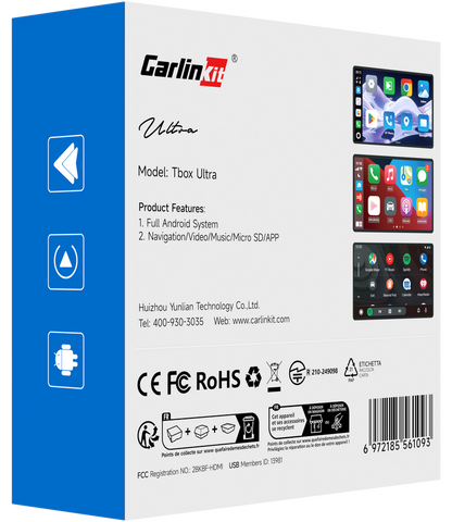 Bežični adapter Carplay / Android Auto Carlinkit TBox Ultra 2 za Apple iPhone / Android Series, 8GB RAM / 128GB