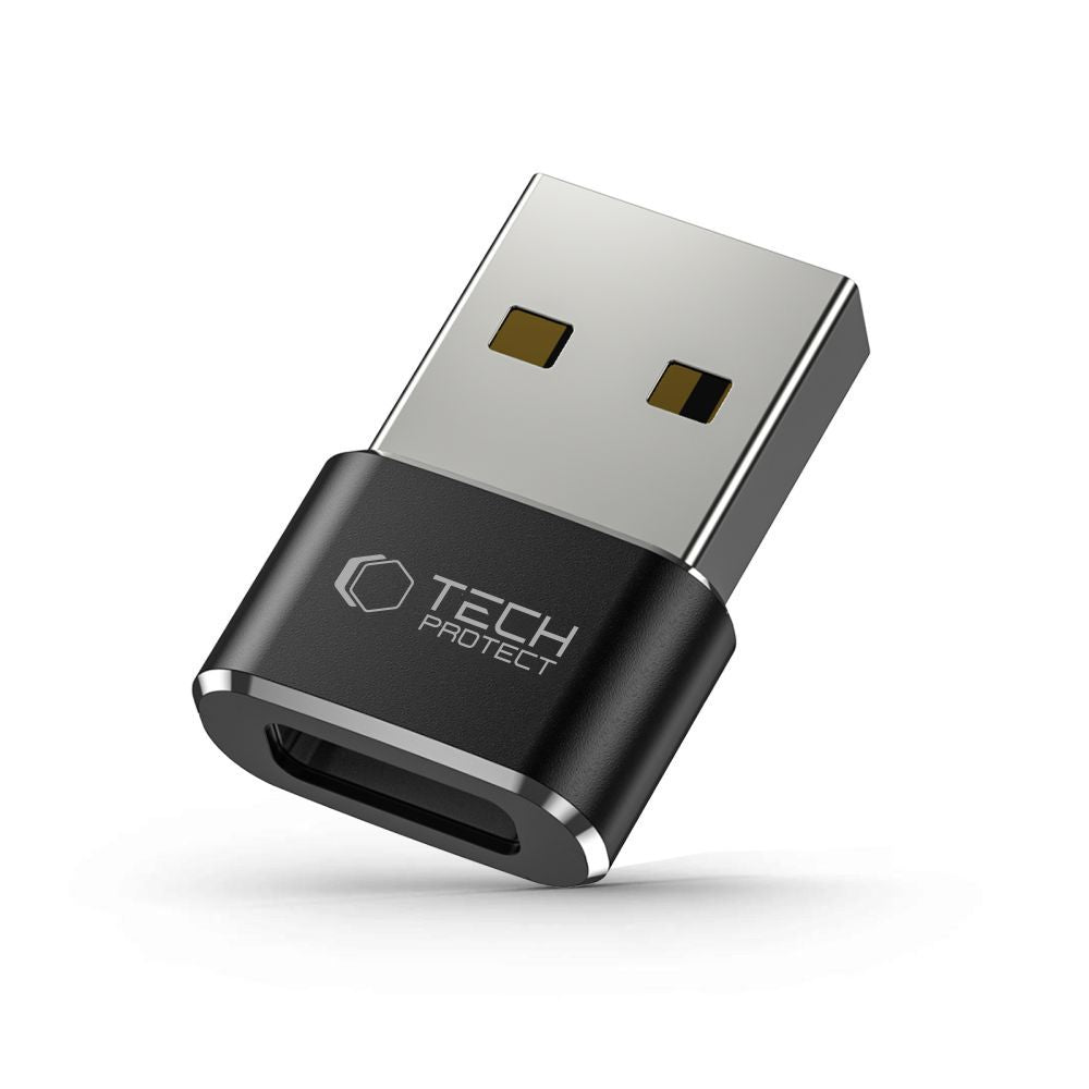 Adapter za podatke i punjenje USB-C - USB-A Tech-Protect Ultraboost, Crni