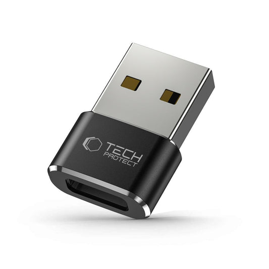 Adapter za podatke i punjenje USB-C - USB-A Tech-Protect Ultraboost, Crni