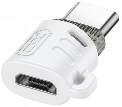 Adapter za podatke i punjenje microUSB - USB-C XO Design NB256G, Bijeli
