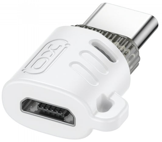 Adapter za podatke i punjenje microUSB - USB-C XO Design NB256G, Bijeli