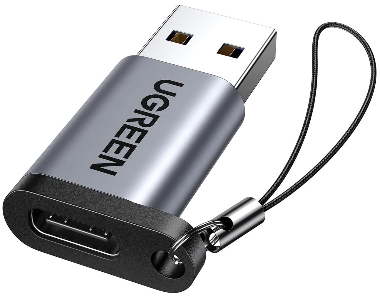 Adapter za podatke i punjenje USB-C - USB-A UGREEN US276, Sivi