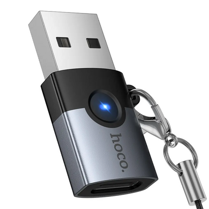 USB-C - USB-A HOCO UA46B adapter za prijenos podataka i punjenje, siva