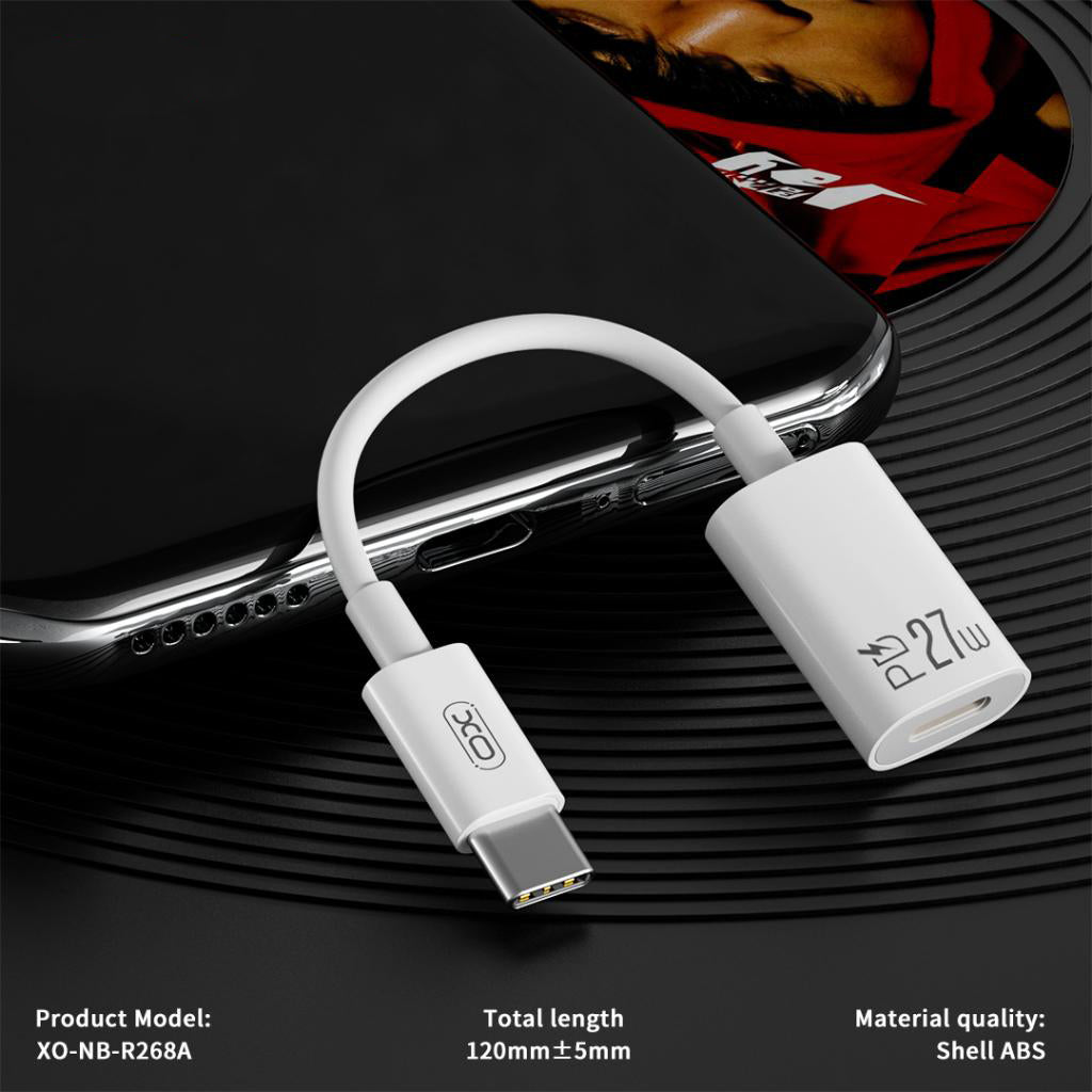 Adapter za podatke i punjenje USB-C - Lightning XO Design NB-R268A, Bijeli