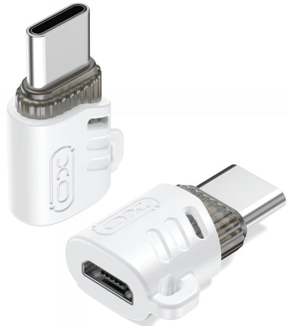 Adapter za podatke i punjenje microUSB - USB-C XO Design NB256G, Bijeli