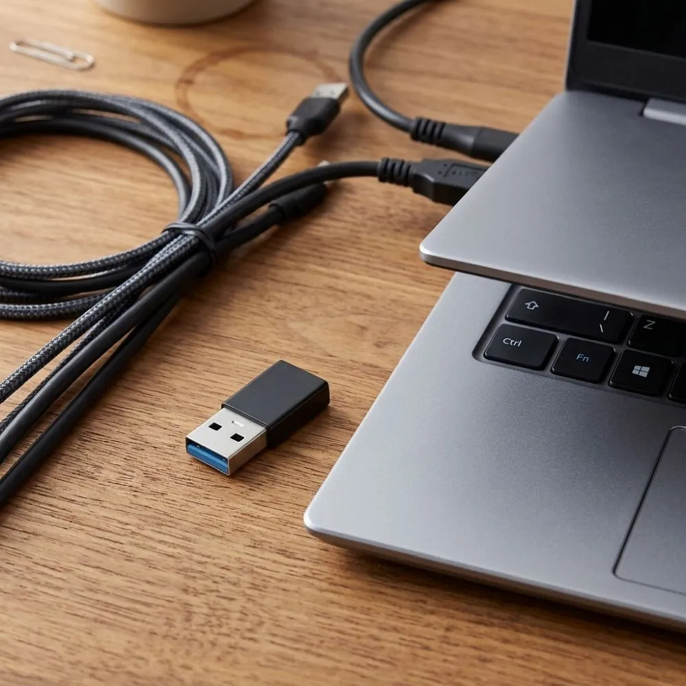 USB-C - USB-A Blue Star adapter za prijenos podataka i punjenje, crni