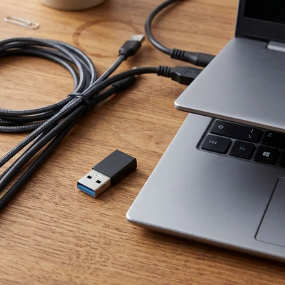 USB-C - USB-A Blue Star adapter za prijenos podataka i punjenje, crni