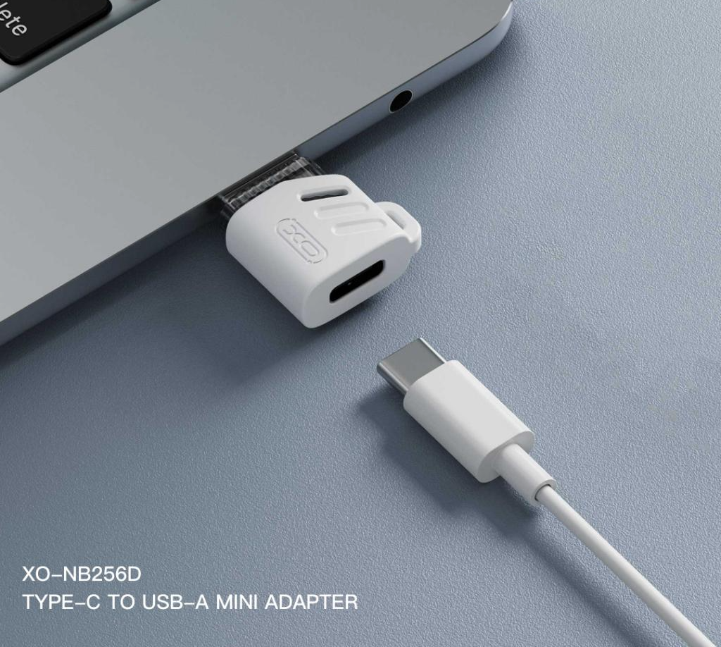 Adapter za podatke i punjenje USB-C - USB-A XO Design NB256D, Bijeli