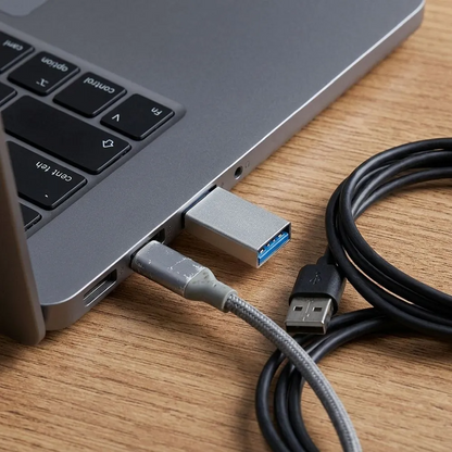 USB-C - USB-A Blue Star adapter za prijenos podataka i punjenje, bijeli