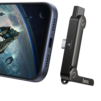 USB-C - USB-C HOCO UA47A adapter za prijenos podataka i punjenje, crni