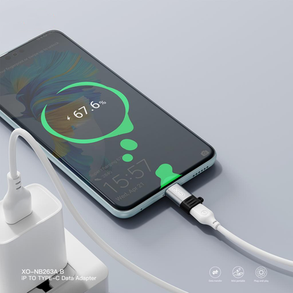 Adapter za podatke i punjenje Lightning - USB-C XO Design NB263A, Crni
