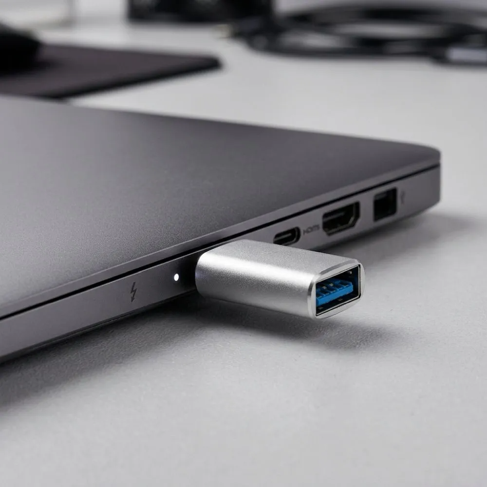 USB-C - USB-A Blue Star adapter za prijenos podataka i punjenje, bijeli
